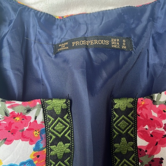 ‘Renata' Floral Embroidered Open Front Blazer - Picture 5 of 12